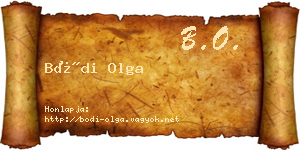 Bódi Olga névjegykártya