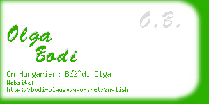 olga bodi business card